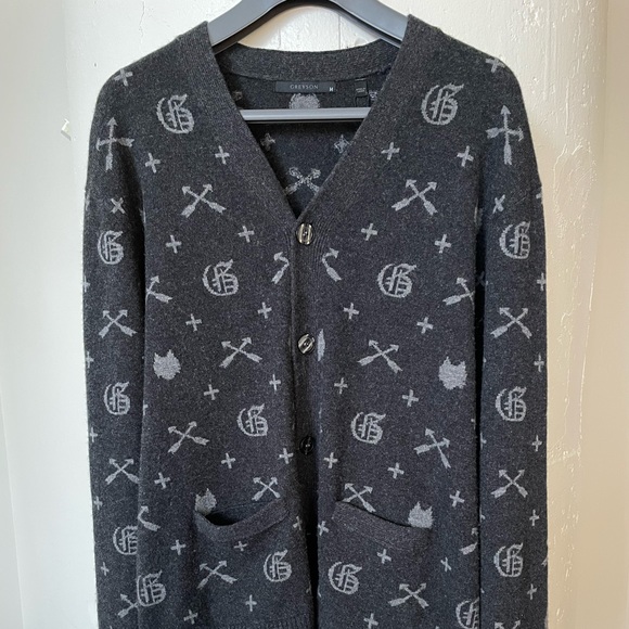 GREYSON men’s GOAT Cardigan Sweater sz M NWT - Picture 2 of 6